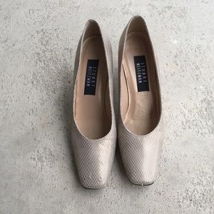 Stuart Weizman Nude snake skin pumps